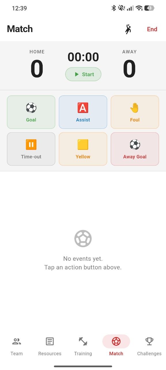Challenges screen